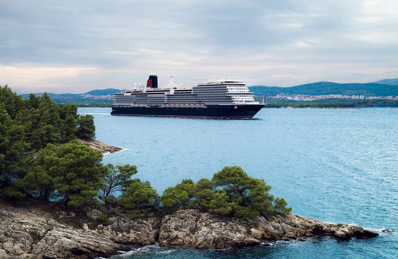 Cunard Cruise Line Queen Anne near Sibenik, Croatia