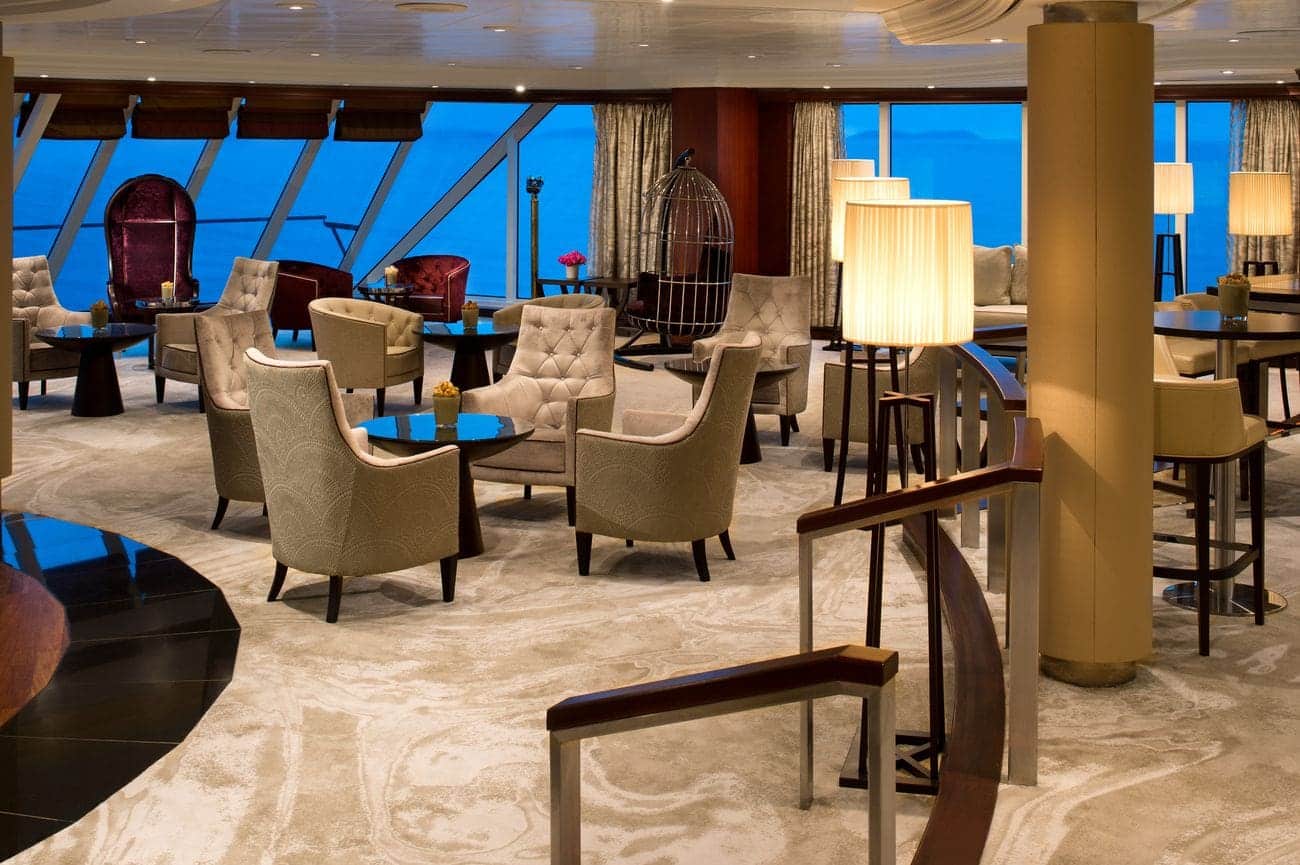 The Living Room lounge with elegant ocean-view seating