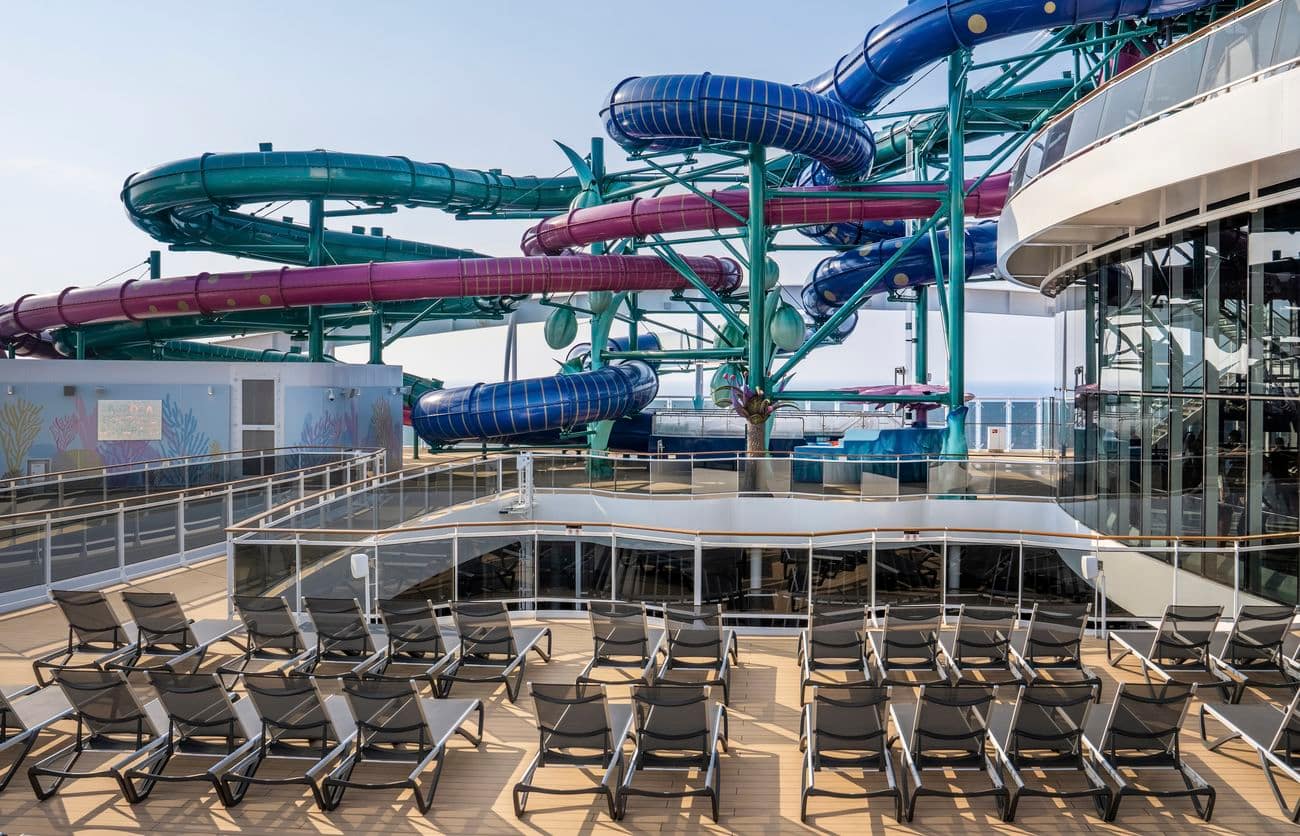 Aurora Borealis Aquapark with colorful waterslides