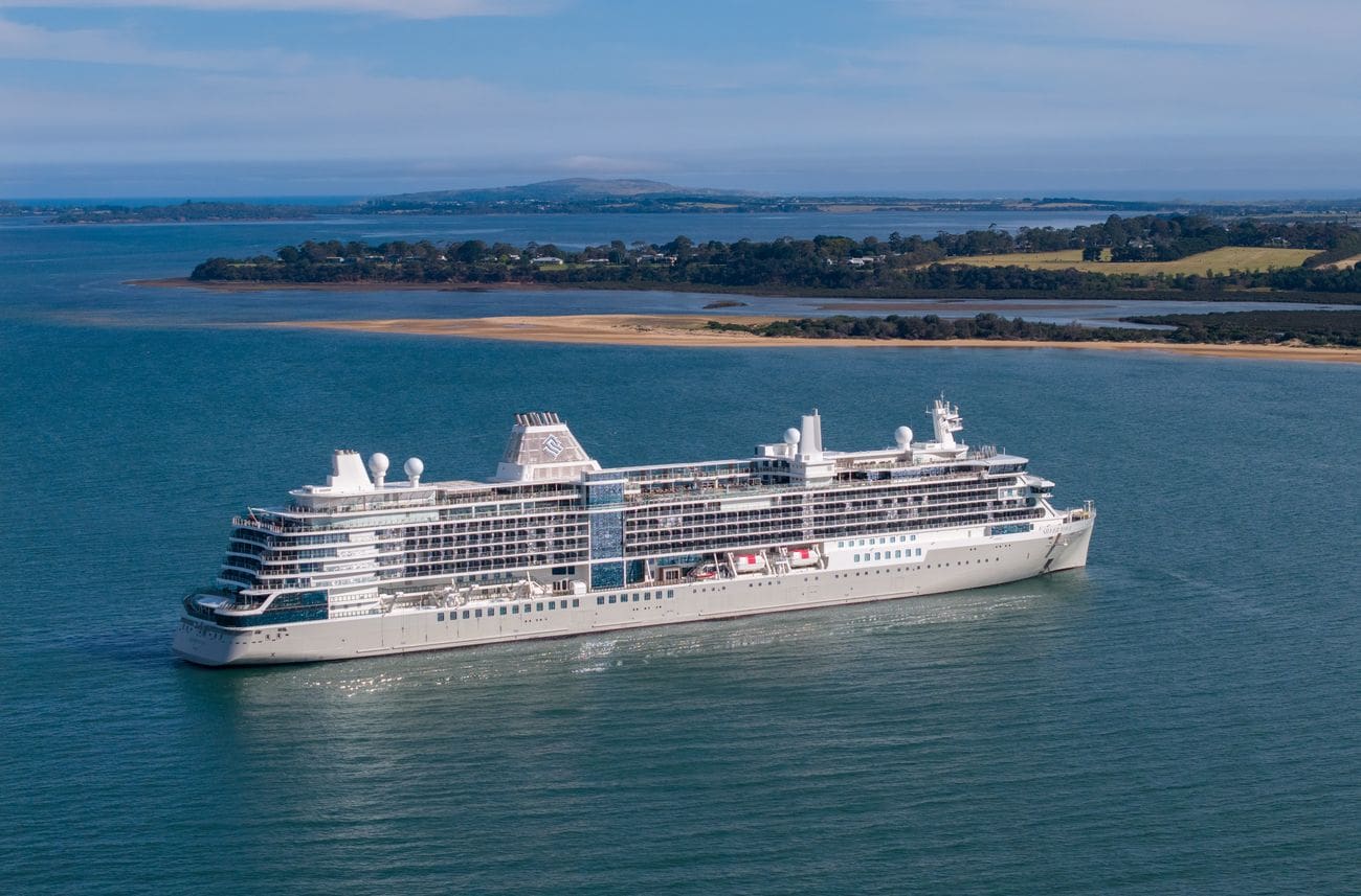 Silver Nova cruising past the coastline of Phillip Island, Australia