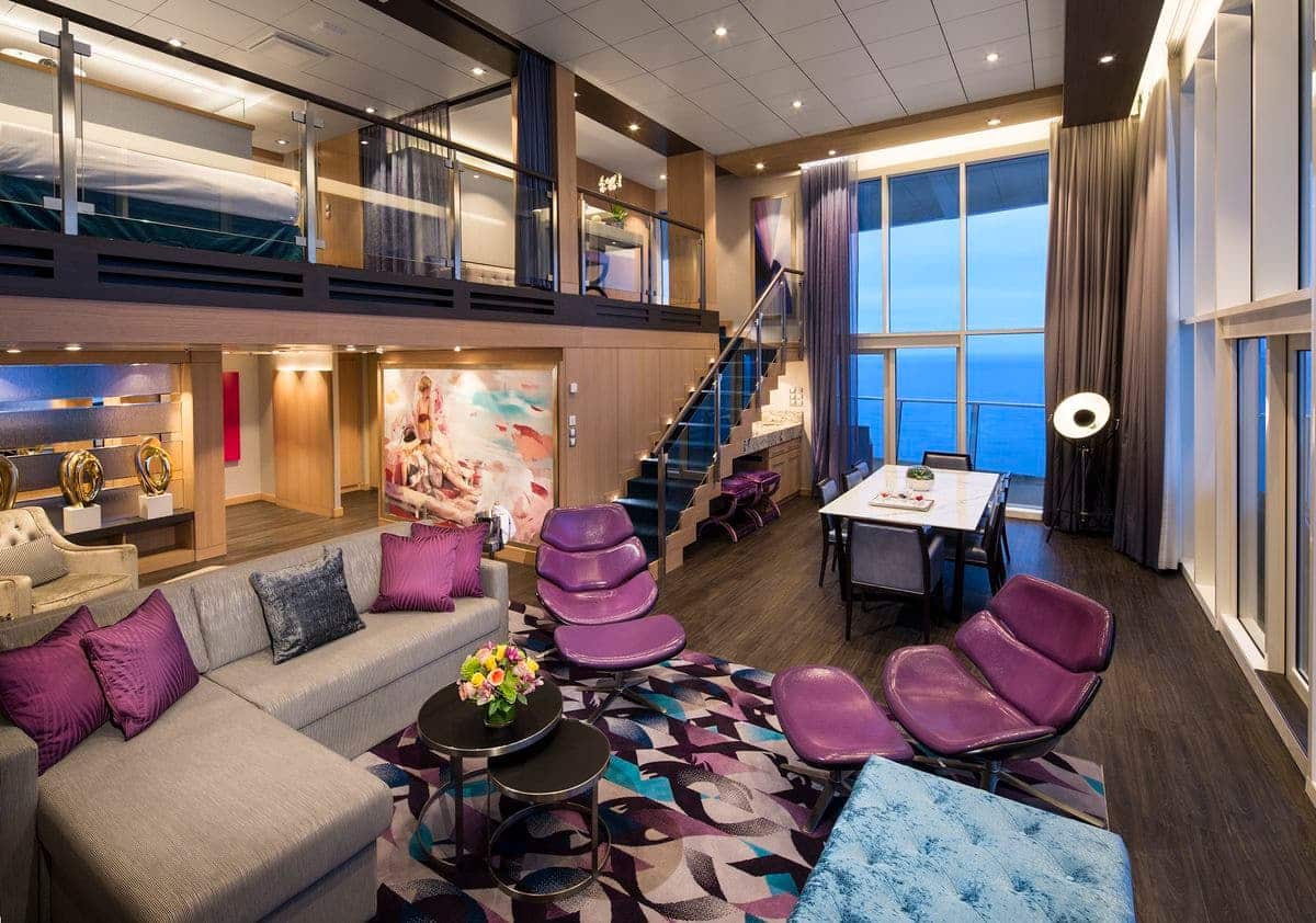 Royal Loft Suite with ocean views aboard Harmony of the Seas