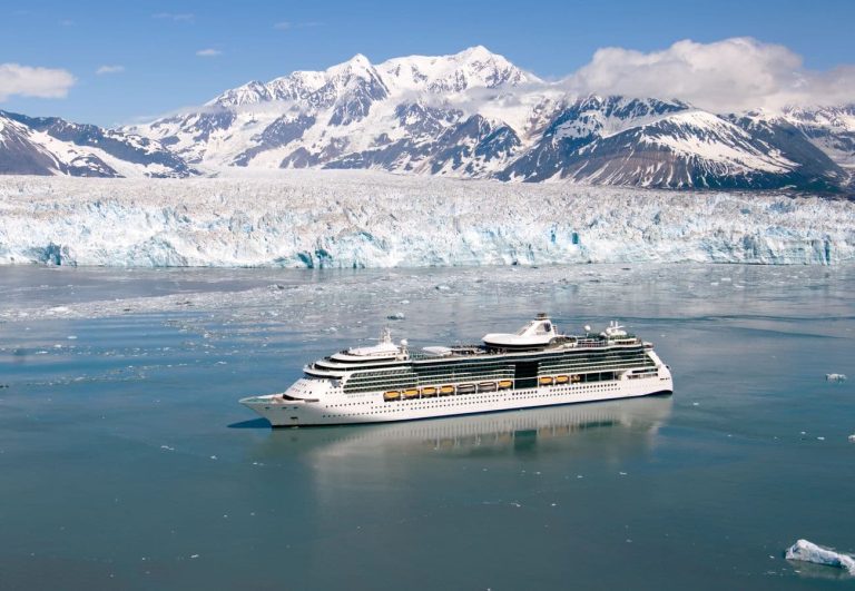 Serenade of the Seas sailing past Hubbard Glacier in Alaska