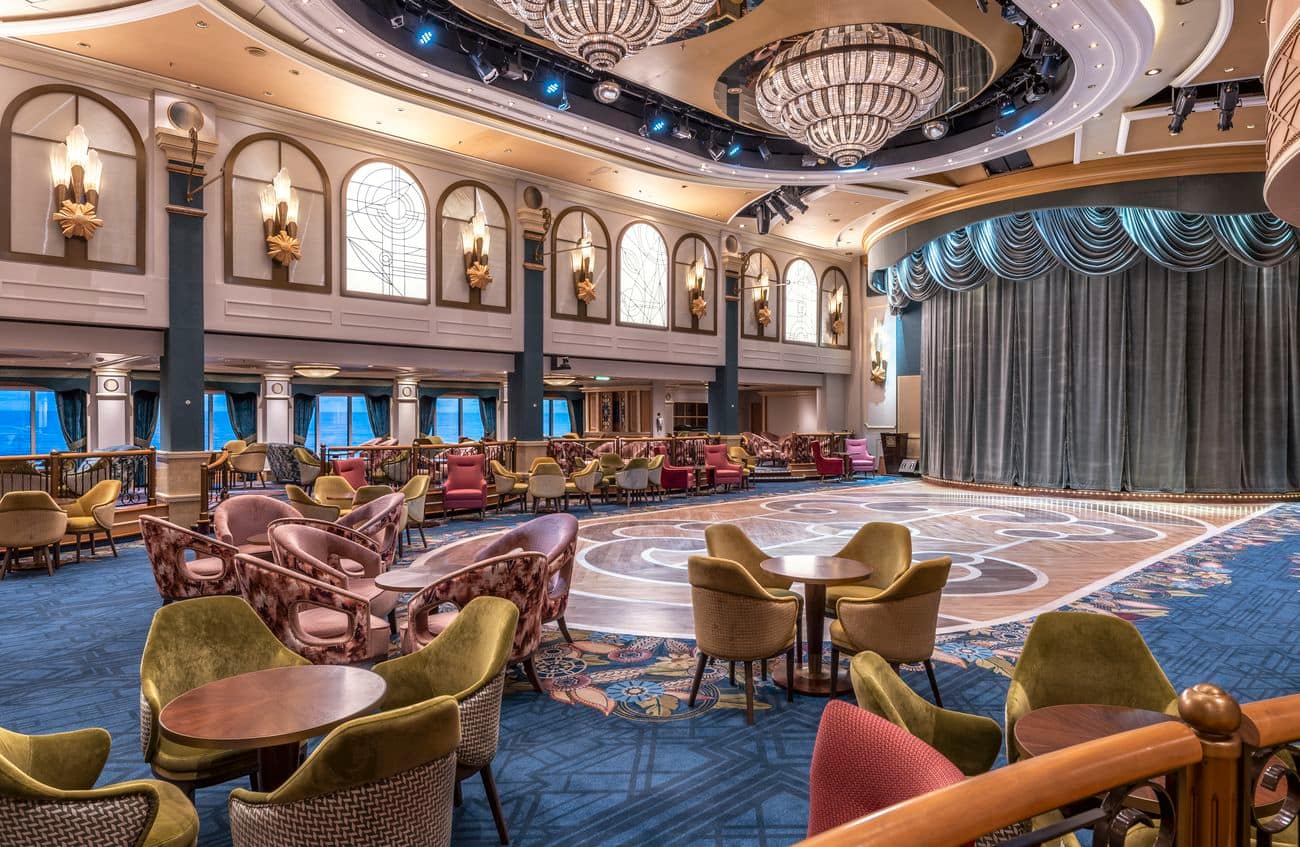 The Queens Room ballroom aboard Queen Elizabeth