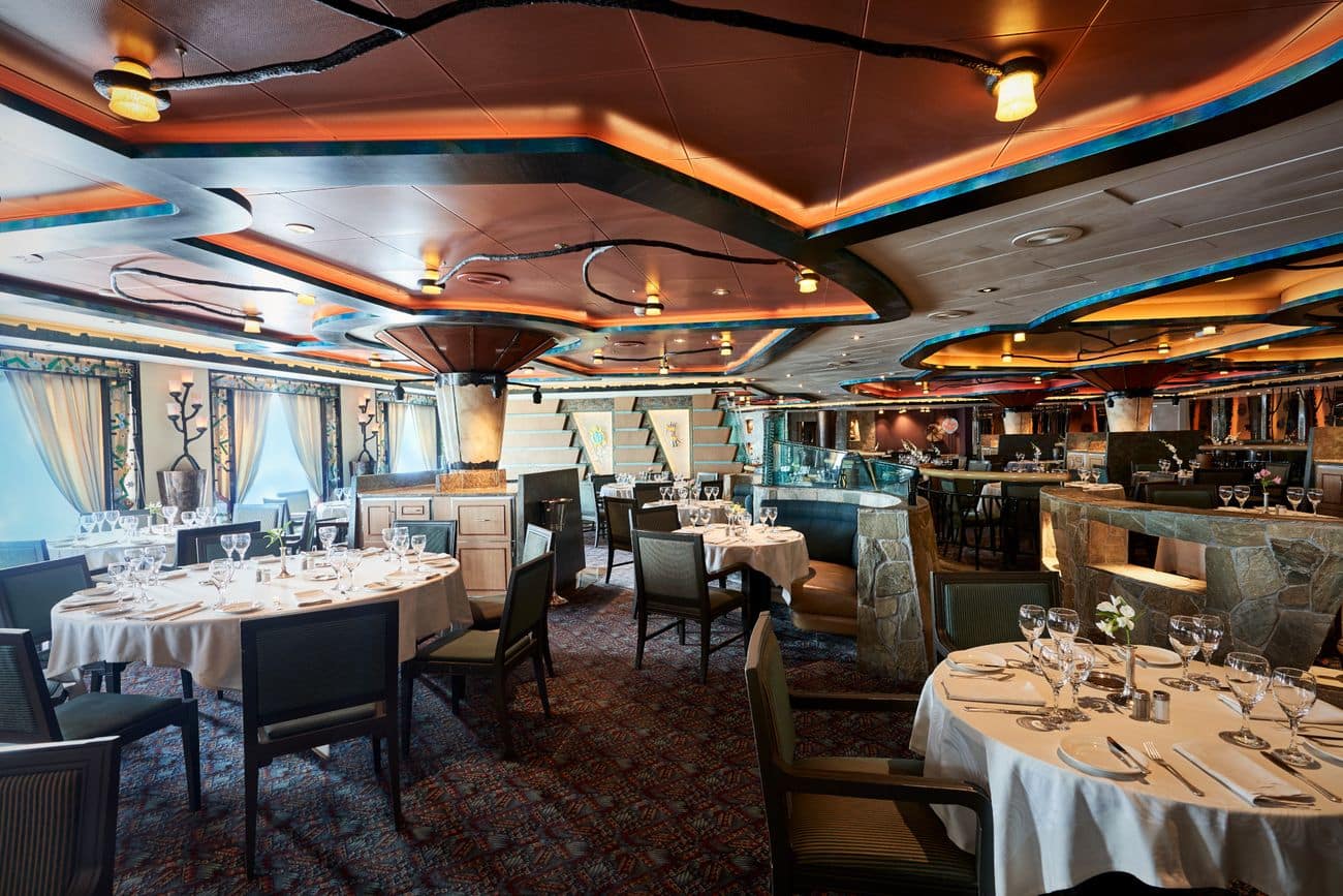 Santa Fe Dining Room with warm lighting and elegant table settings