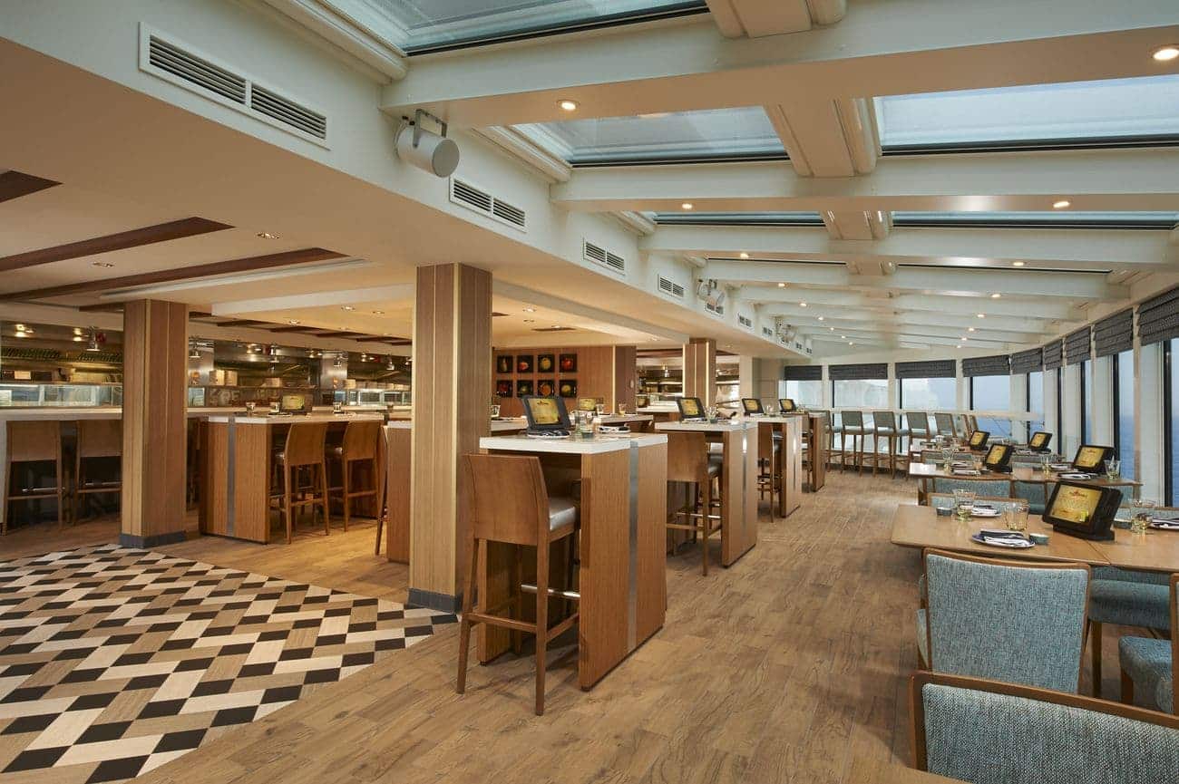 Food Republic dining venue with open seating and skylight ceiling