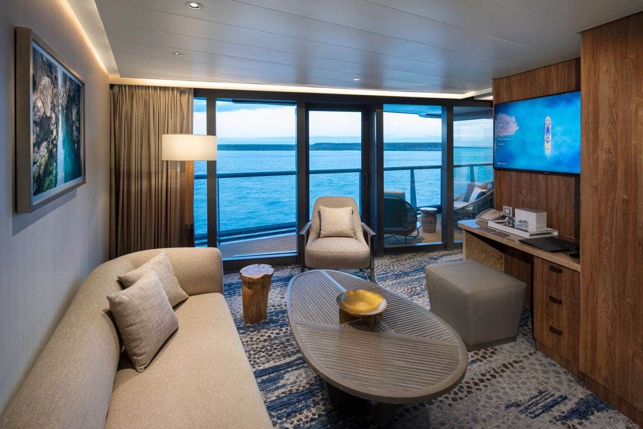 Celebrity Flora Royal Suite living room interior