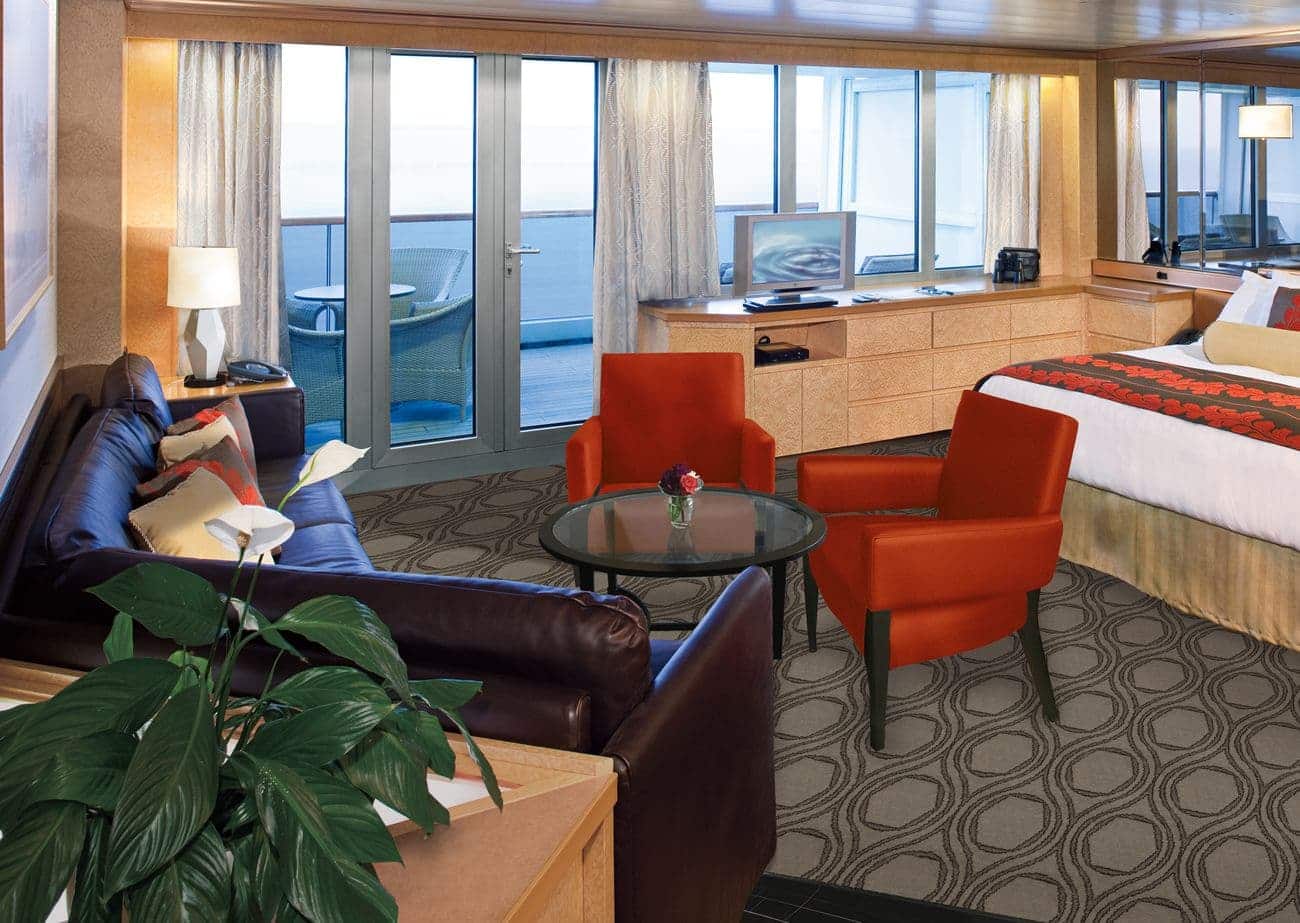 Neptune Suite stateroom on Volendam cruise ship