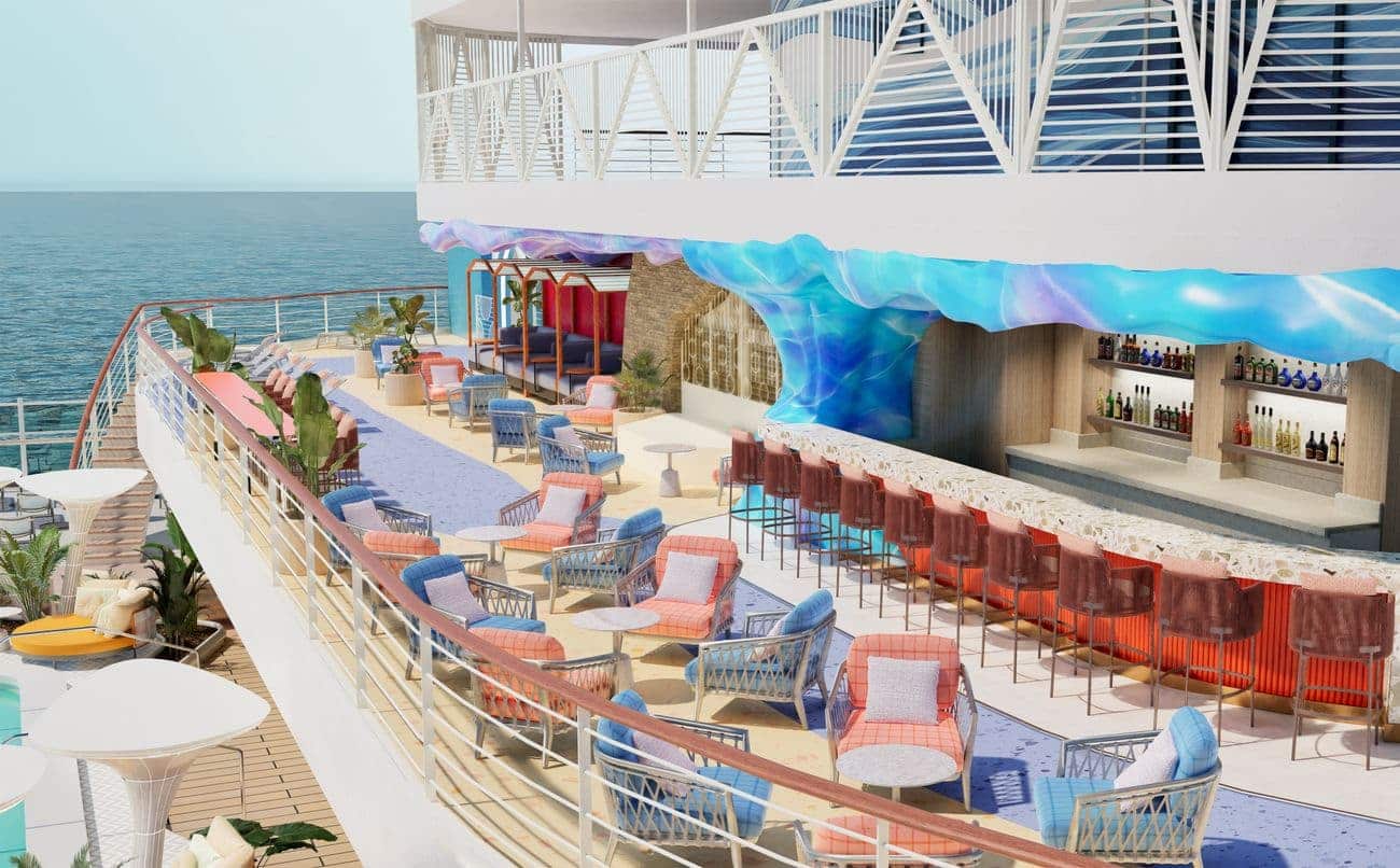 Ocean Heights outdoor bar and lounge rendering