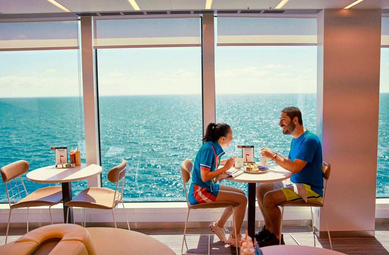 The Galley food hall with oceanfront tables and panoramic windows