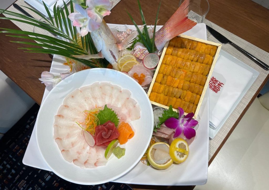 Morimoto by Sea sushi and sashimi platter aboard Nieuw Amsterdam