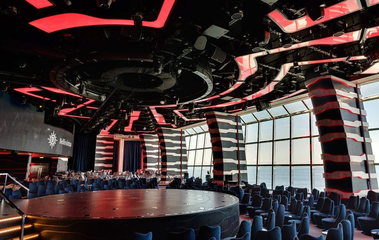 MSC Bellissima Carousel Lounge panoramic stage interior