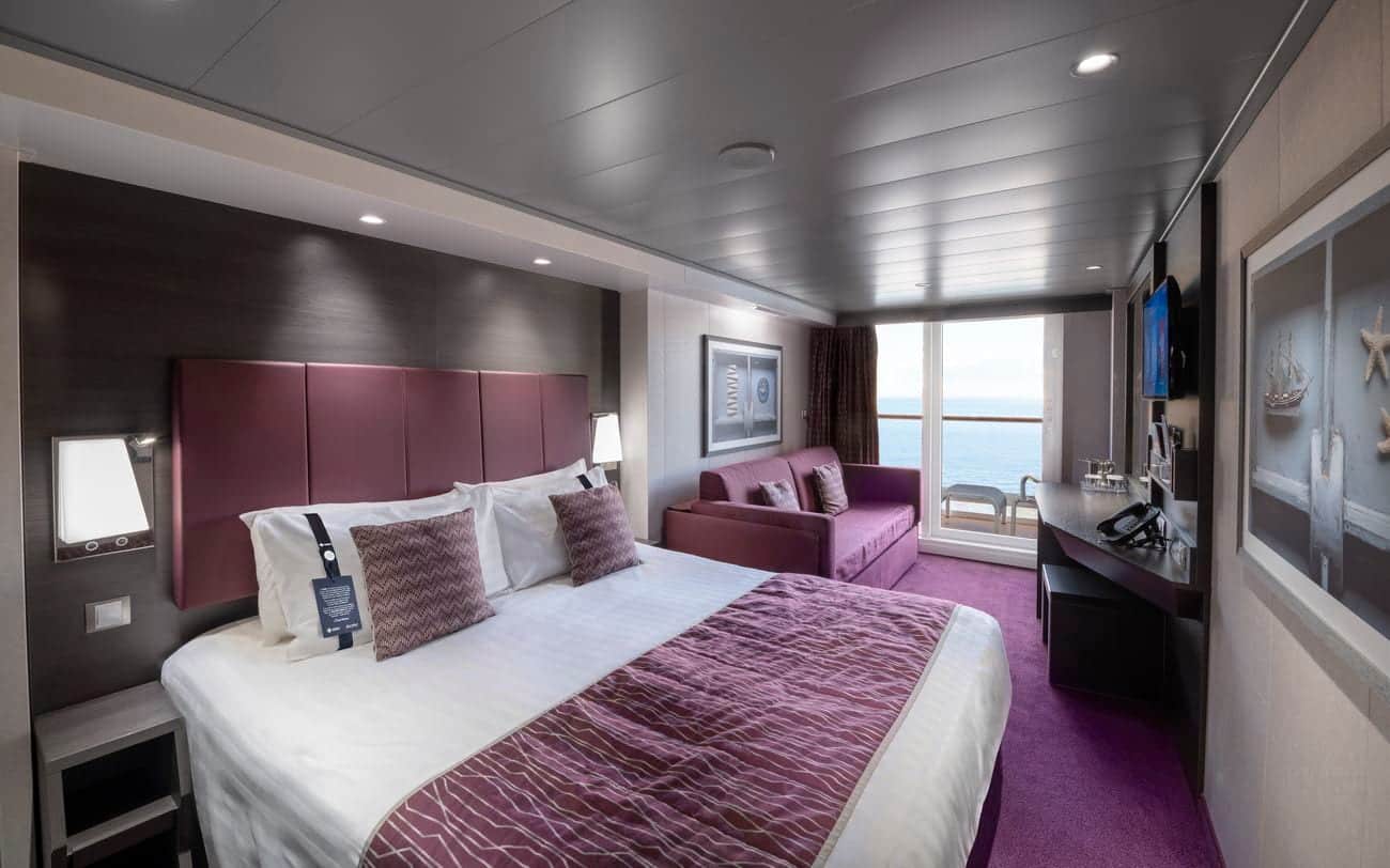 MSC Meraviglia Deluxe Balcony stateroom with ocean view