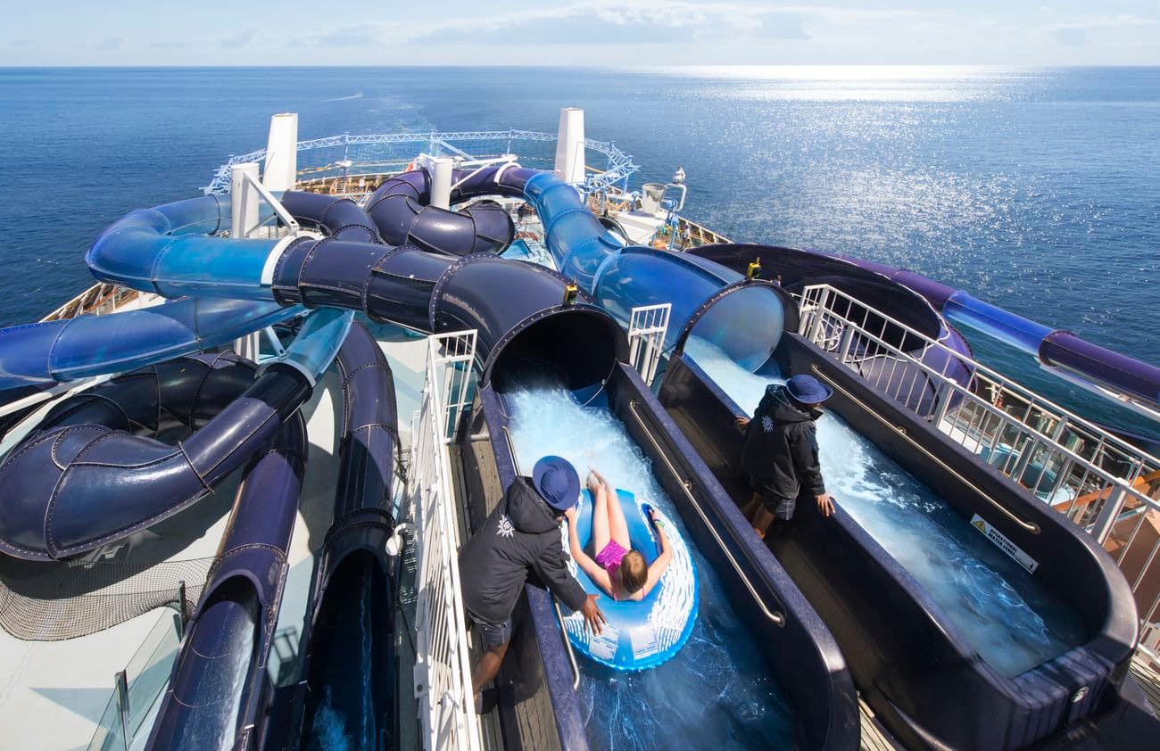 Polar Aquapark waterslides on MSC Meraviglia