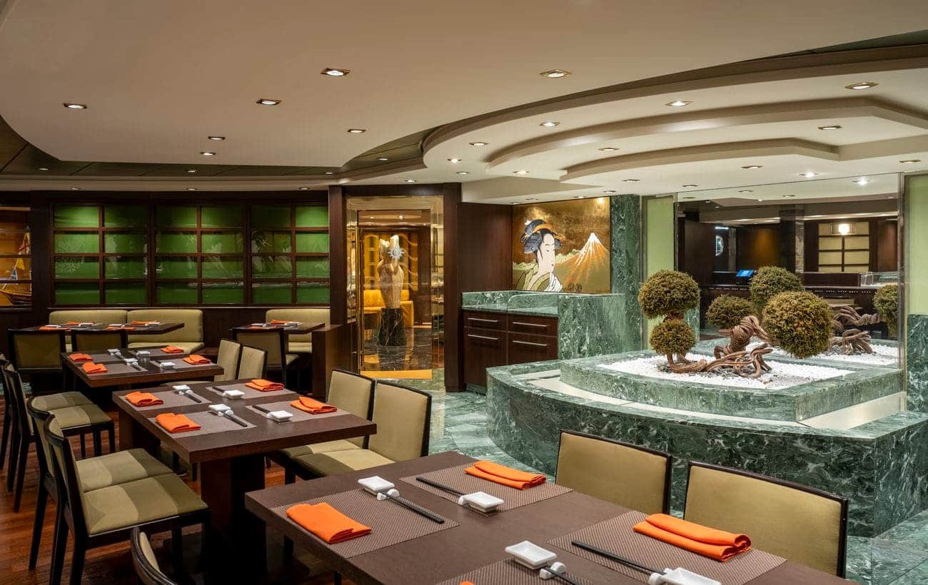 MSC Poesia Kaito Sushi Bar interior dining area