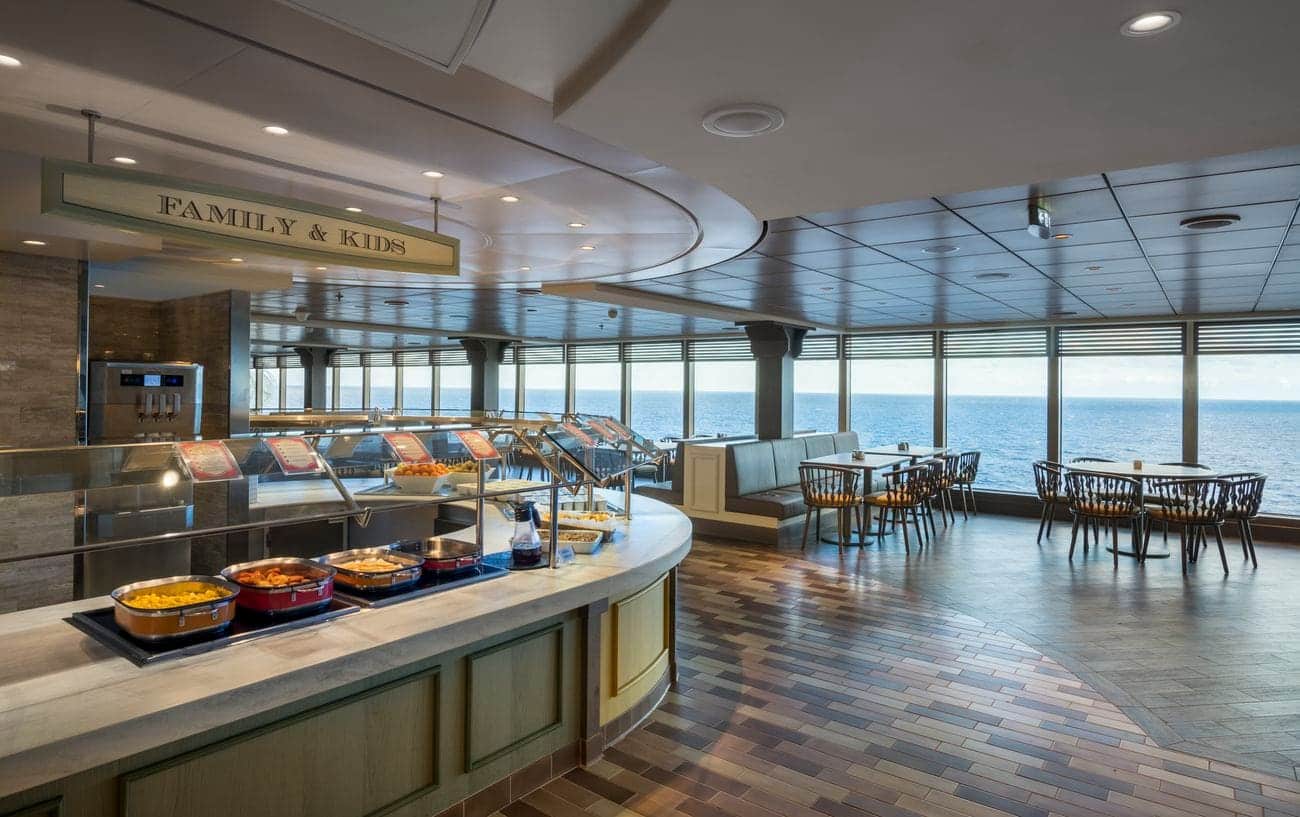 MSC Seaside Biscayne Bay Buffet dining area