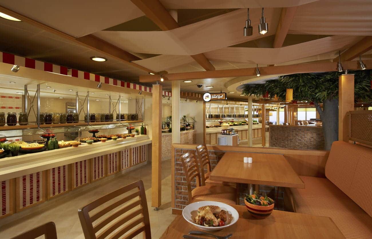 Carnival Breeze Lido Marketplace buffet dining area interior
