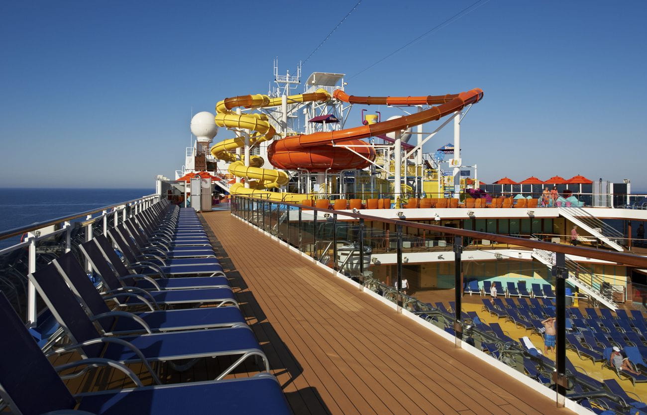 Carnival Breeze WaterWorks slides and splash park deck