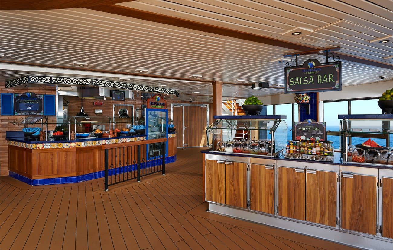 Carnival Pride BlueIguana Cantina and salsa bar on the open deck