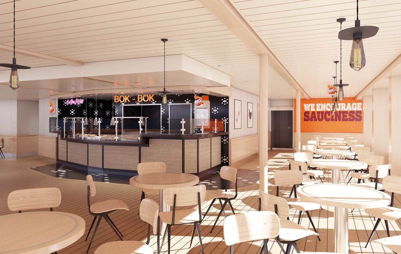 Big Chicken outdoor dining area on Carnival Radiance