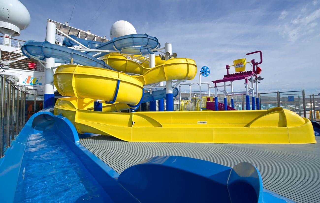 Carnival Radiance WaterWorks slides and splash zone