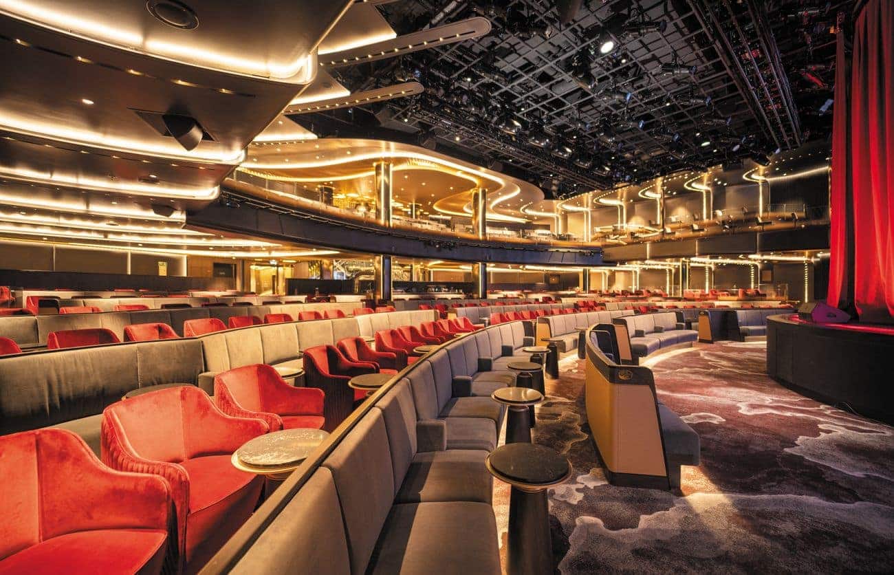 Constellation Theater entertainment venue with tiered seating and stage lighting