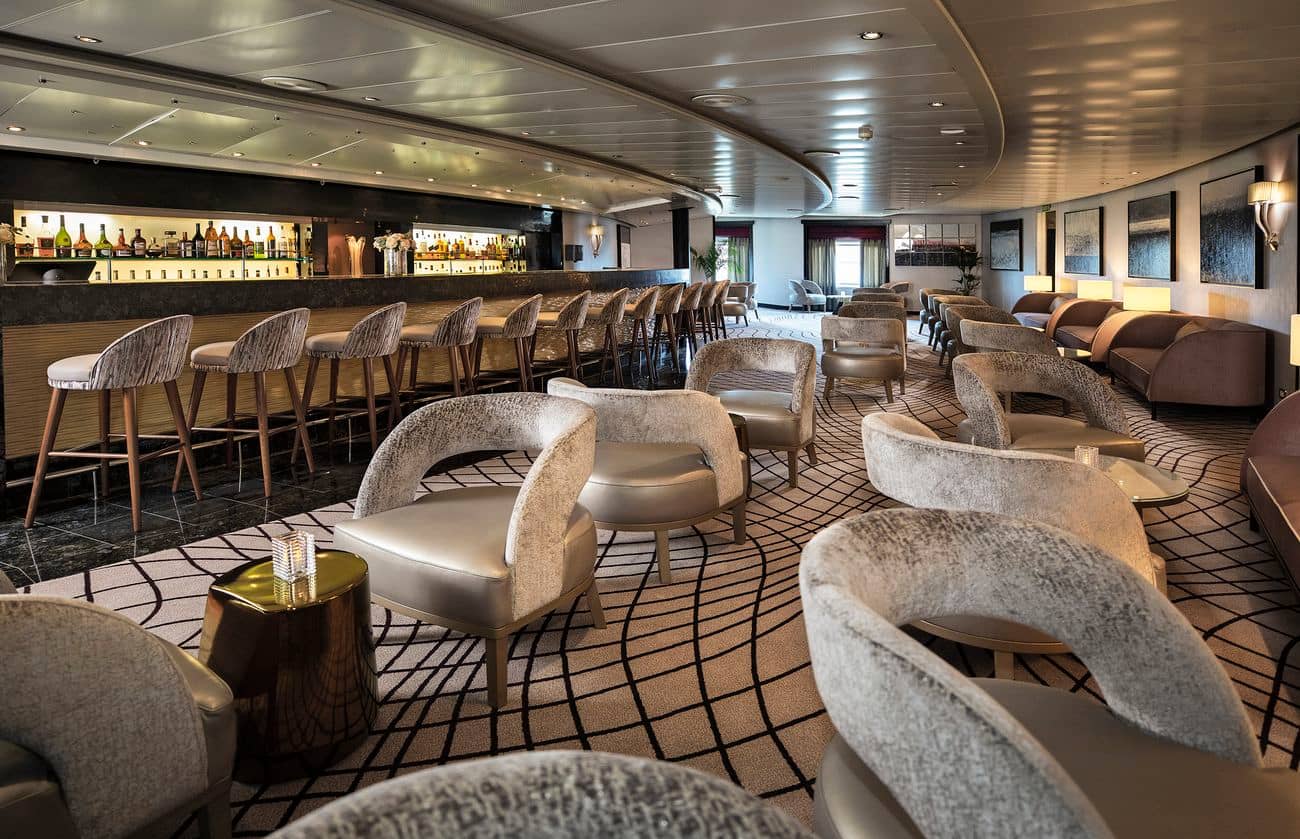 Stars Lounge bar seating area with stage