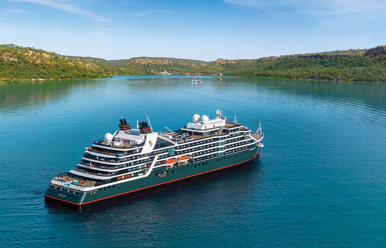 Seabourn Pursuit anchored in Kuri Bay in the Kimberley