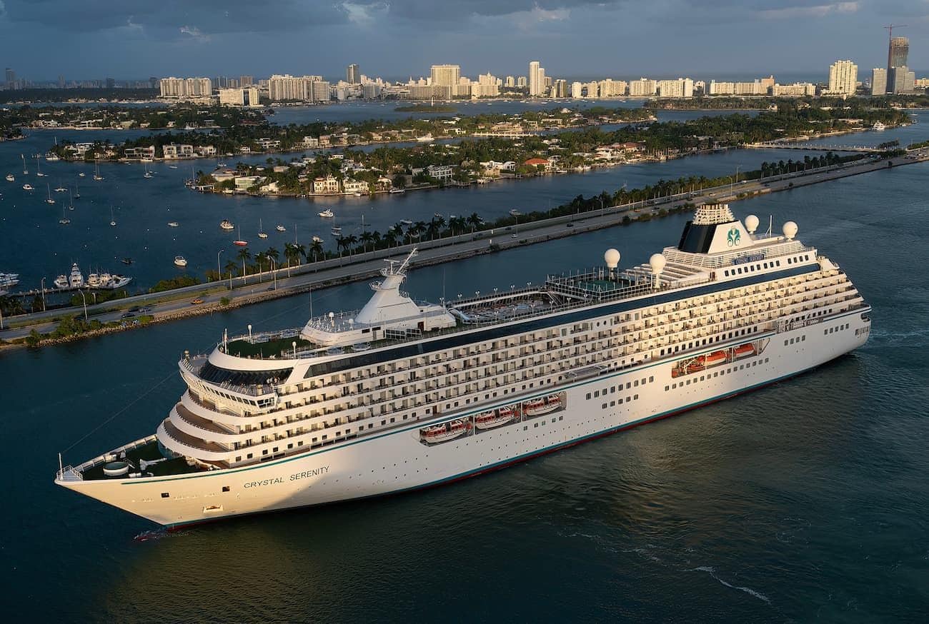 Crystal Cruises ship Crystal Serenity passing Miami