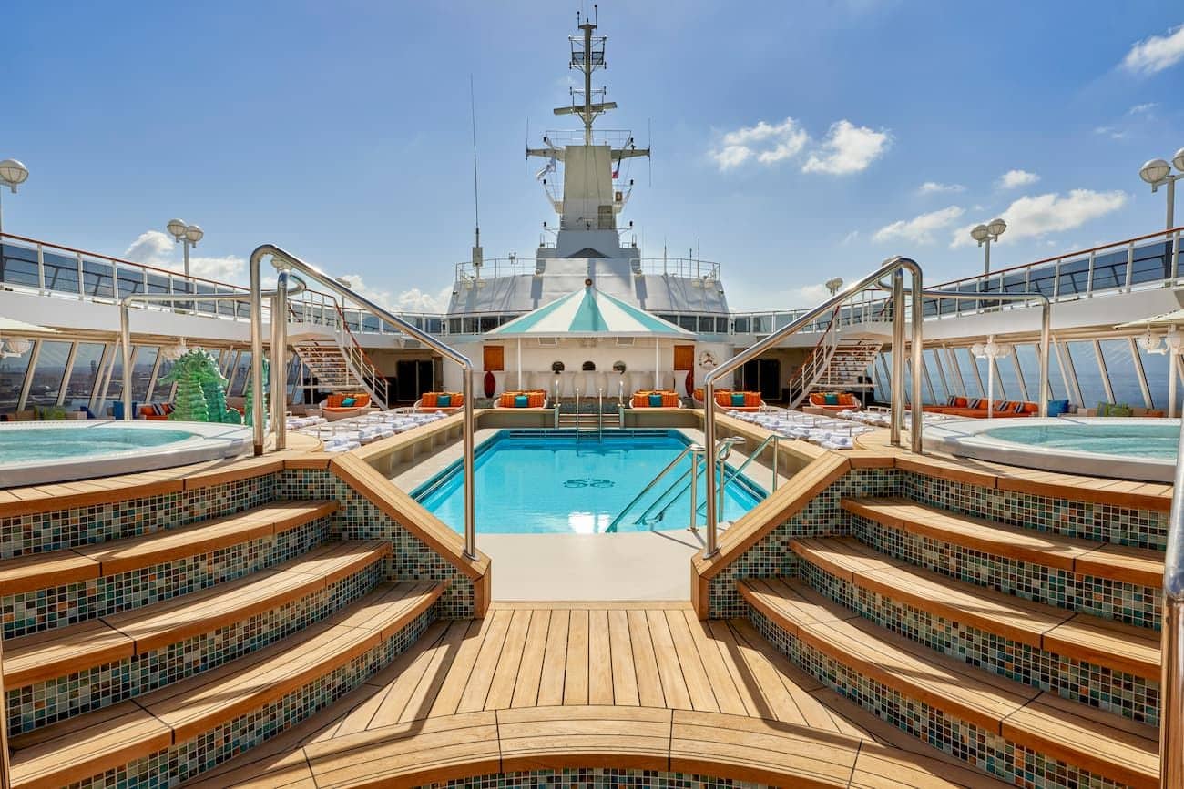 Crystal Serenity Pool Deck with whirlpools