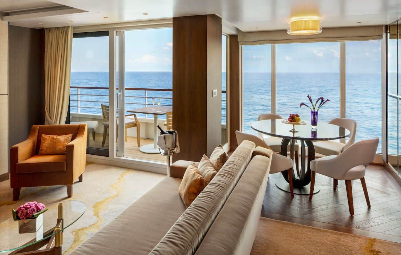 Crystal Symphony Penthouse Suite with balcony