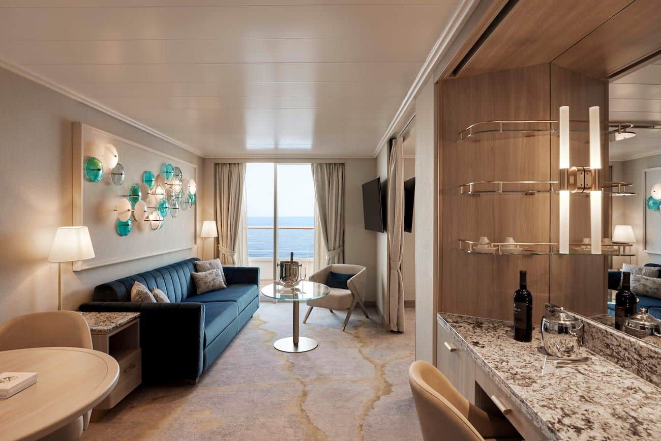 Sapphire Veranda suite with ocean balcony