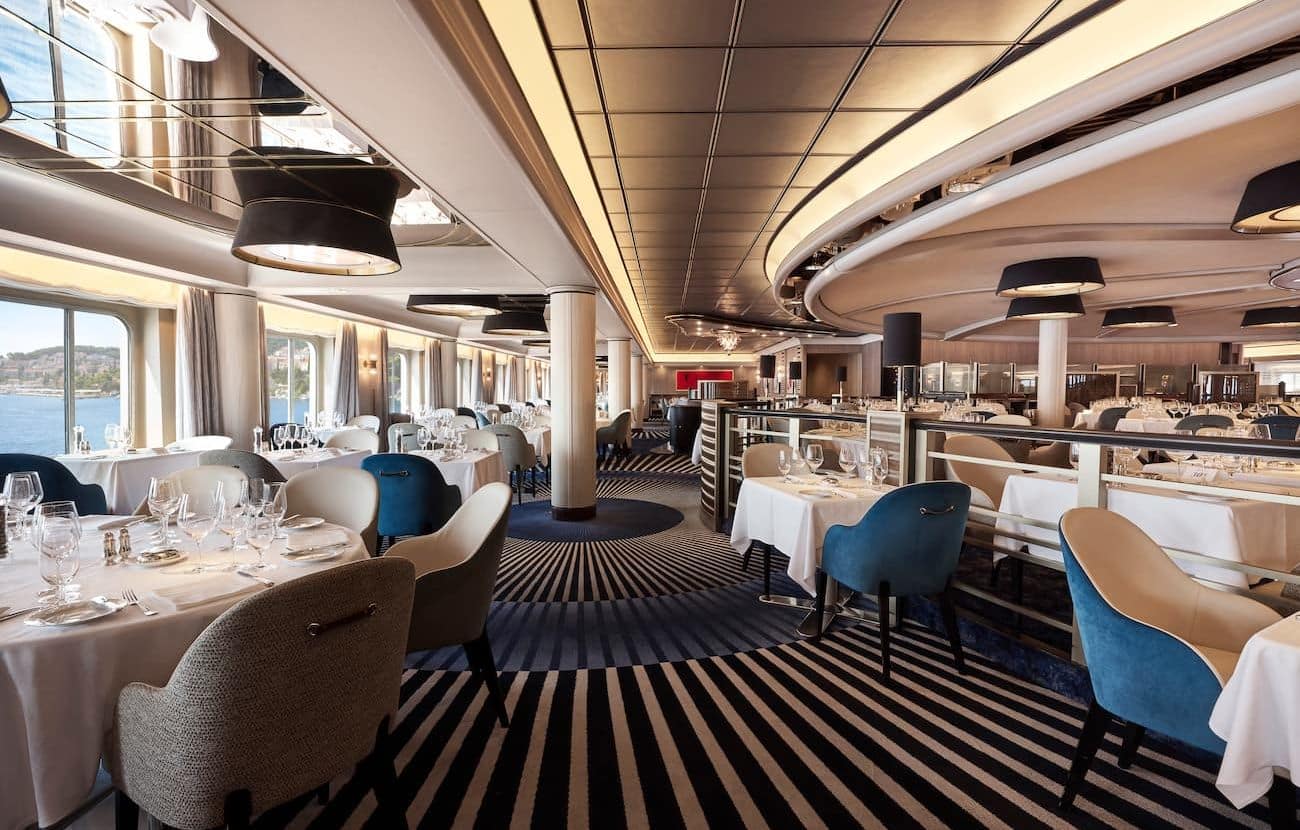 Waterside restaurant with panoramic sea windows