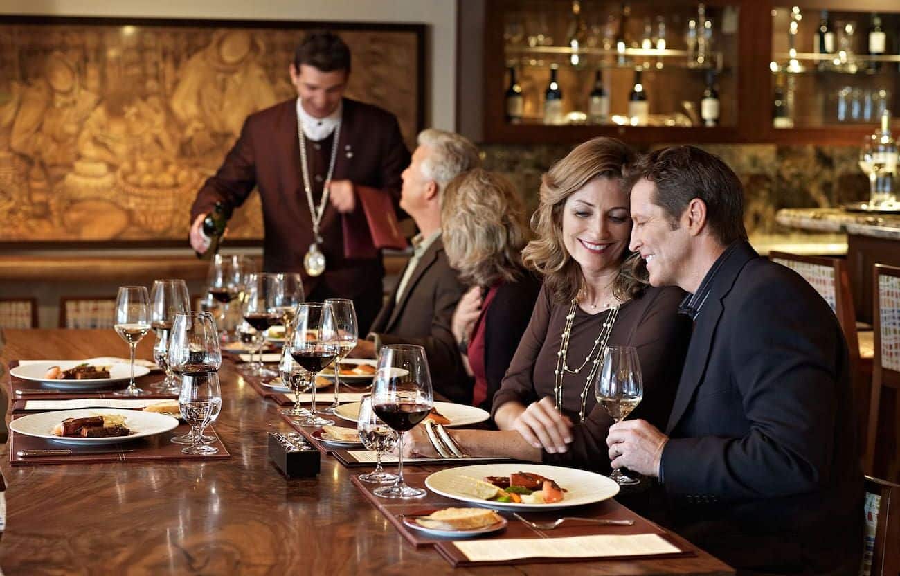 Oceania Riviera guests dining at La Reserve