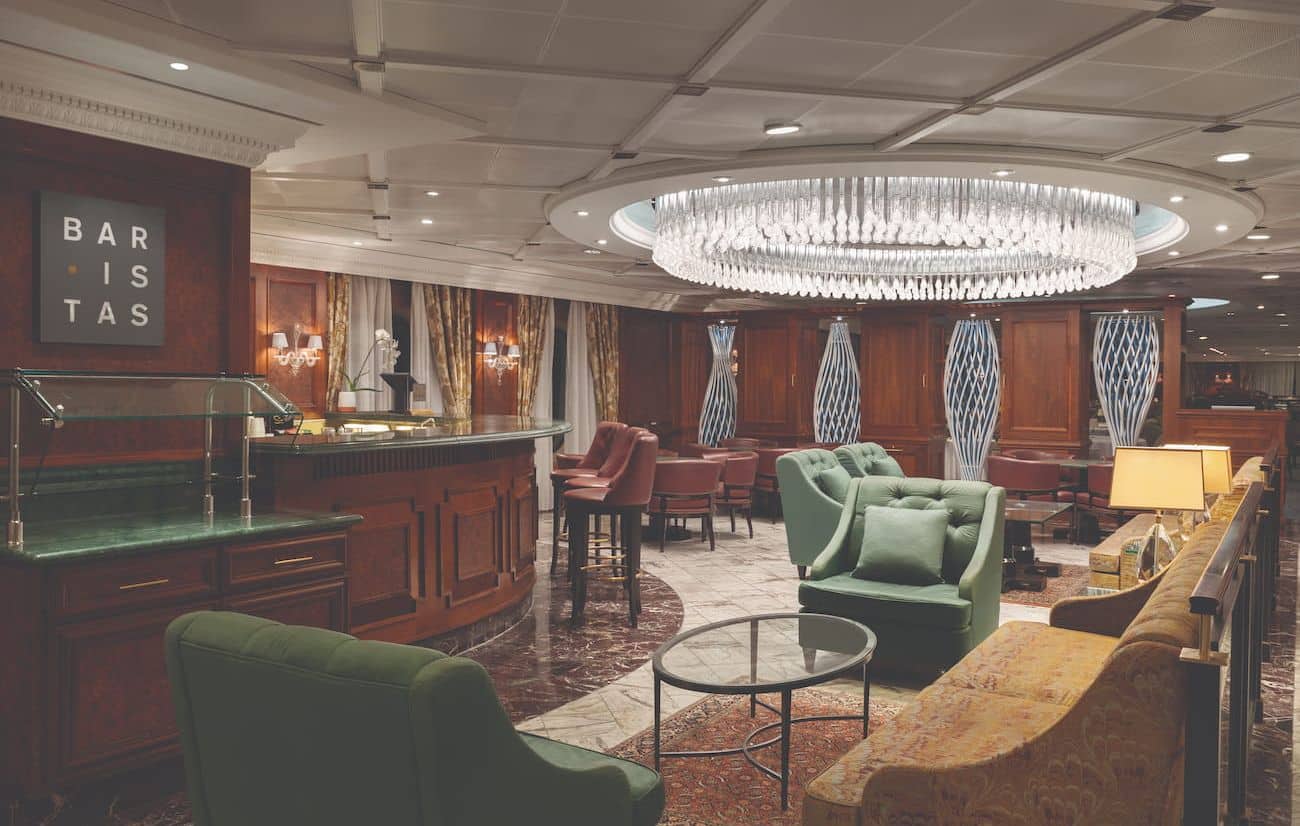 Baristas and Grand Bar lounge seating