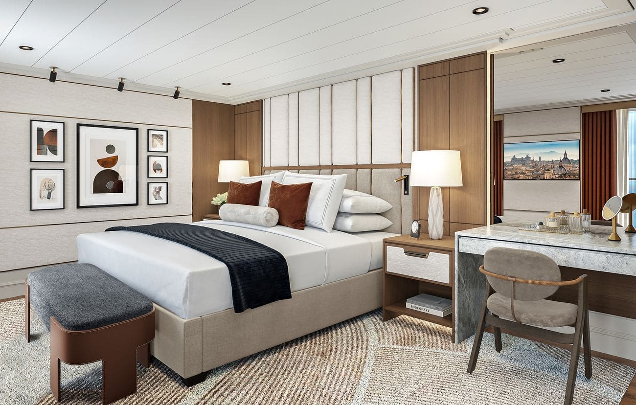 Oceania Sonata Owner’s Suite bedroom