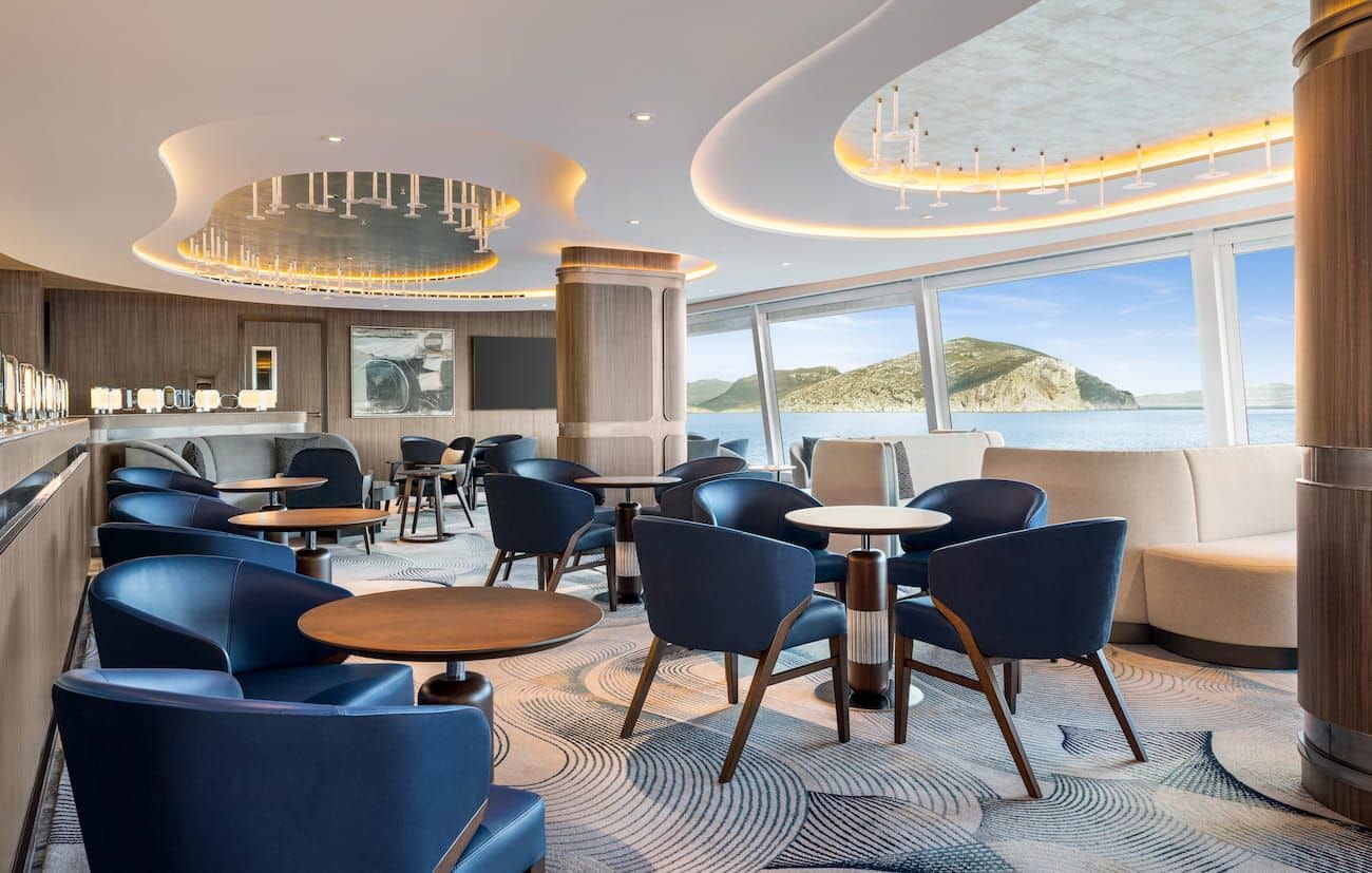 Horizons lounge seating with panoramic coastal views