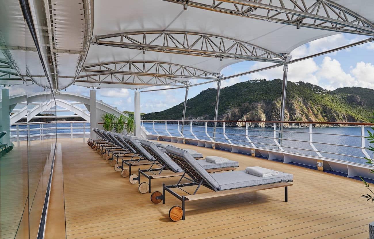 Otium Spa terrace with sea loungers