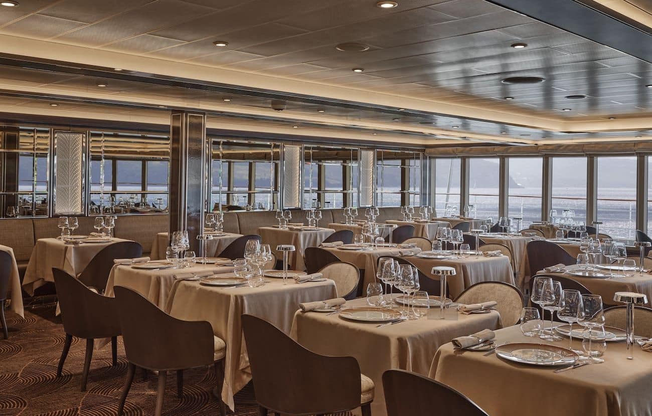 La Dame restaurant with ocean-facing tables