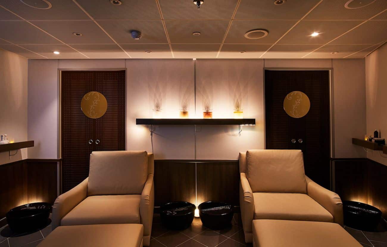 Zagara Spa treatment chairs in warm lighting