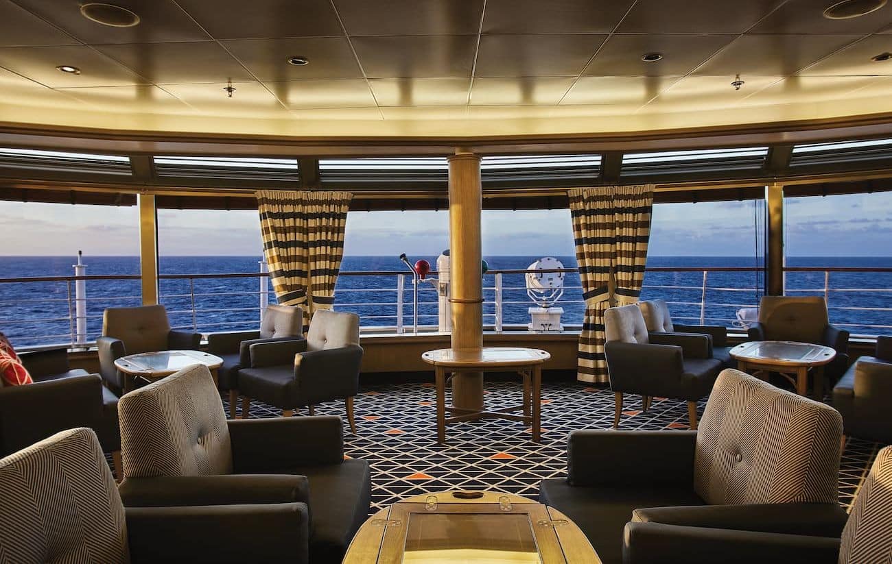 Observation Lounge seating with ocean views