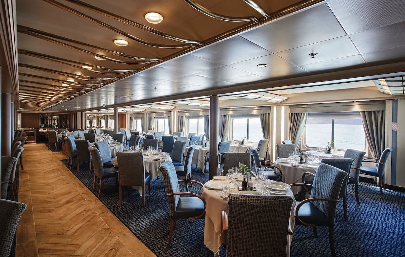 The Restaurant dining room at sea