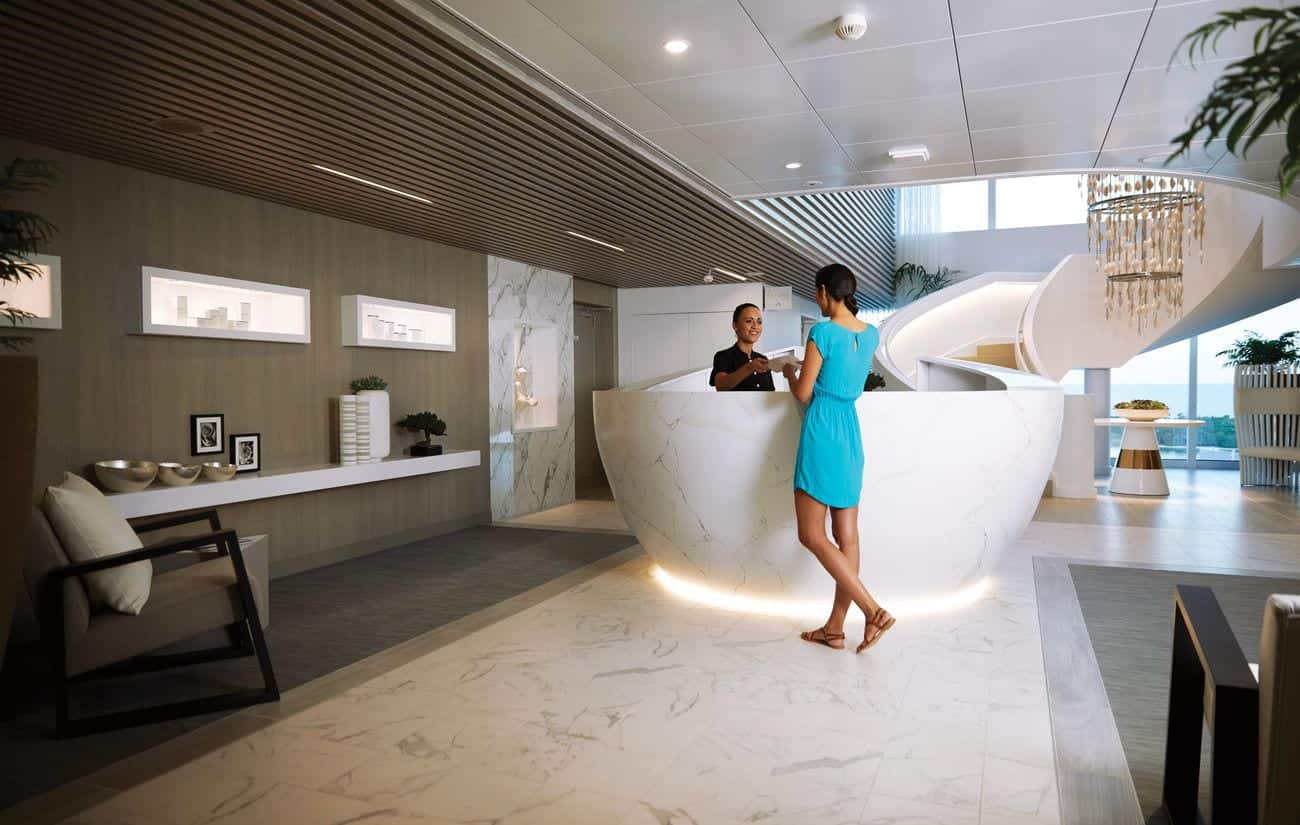 Celebrity Edge spa reception area