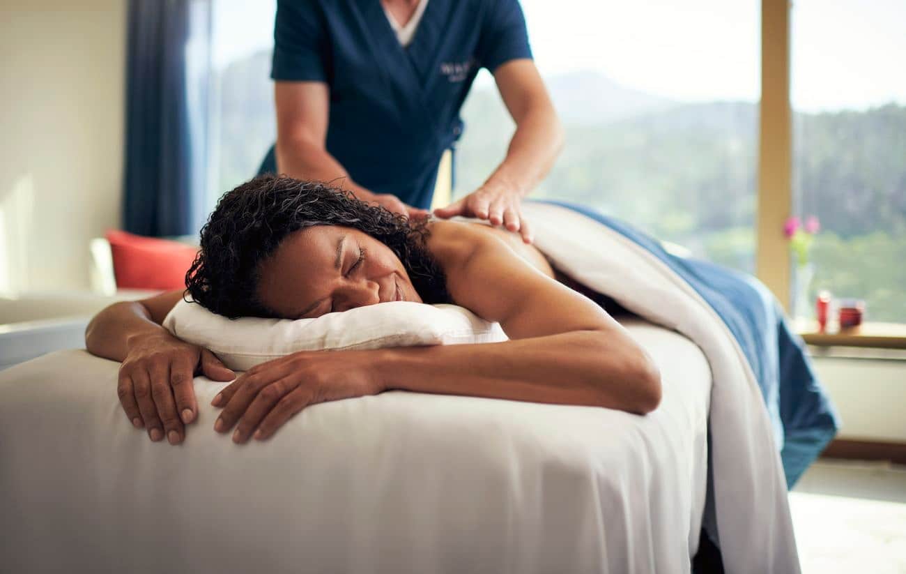 Cunard spa treatment in a peaceful wellness room