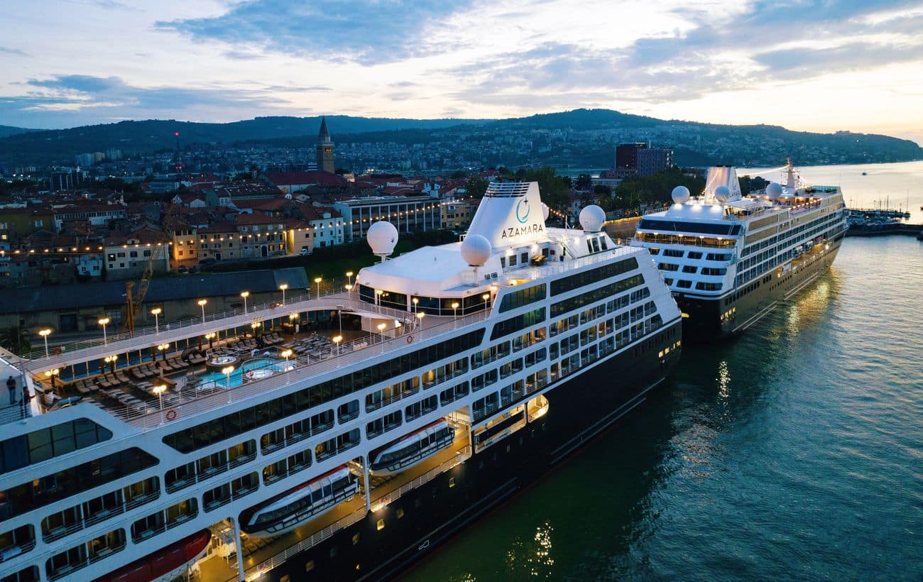 Two Azamara ships docked in Koper Slovenia