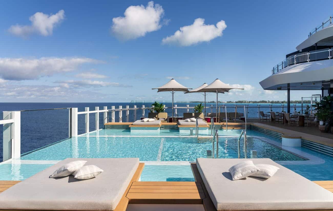 Beach House pool with oceanfront loungers and sunbeds