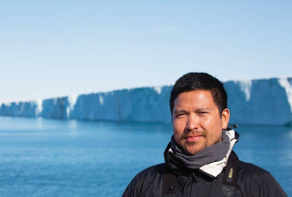 Expedition leader Dominic Del Rosario of the Seabourn Antarctica expedition team